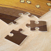 ポップコーンで子犬を描く漫画の犬 ジグソーパズル (側面)