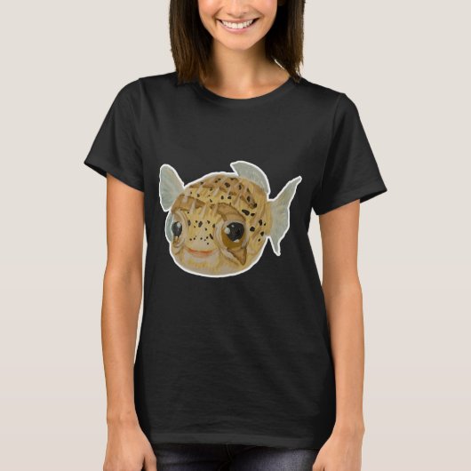 ポップコーンとげとげフグ Tシャツ (正面)