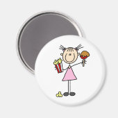 ポップコーンとキャラメルアップルのフェアマグネット マグネット (正面/裏面)