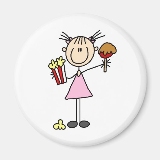 ポップコーンとキャラメルアップルのフェアマグネット マグネット (正面)