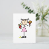 ポップコーンとコットンキャンディTシャツとギフト ポストカード (スタンド正面)