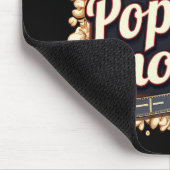 ポップコーンと映画で人生が良いレトロデザイン マウスパッド (コーナー)