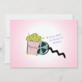 ポップコーンと映画の夢想家 招待状 (裏面)