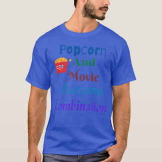 ポップコーンと映画の最高の組み合わせ ギフト Tシャツ