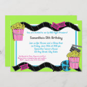 ポップコーンと映画 招待状 (正面/裏面)