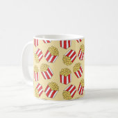 ポップコーンのシームレスなパターン。ヴィンテージ手描き虹彩 コーヒーマグカップ (正面左)