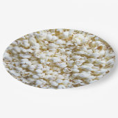 ポップコーンのテクスチャ写真の装飾 ペーパープレート (アングル)