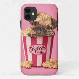 ポップコーンのパグ iPhone 11 ケース