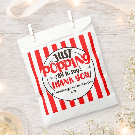 ポップコーンのボランティアを感謝してい言ったばかりだ フェイバーバッグ (クリップ留めされた状態)