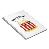 ポップコーンのユーモアな駒が何か尋ねる「What's Poppin」 ノートブック (右側)