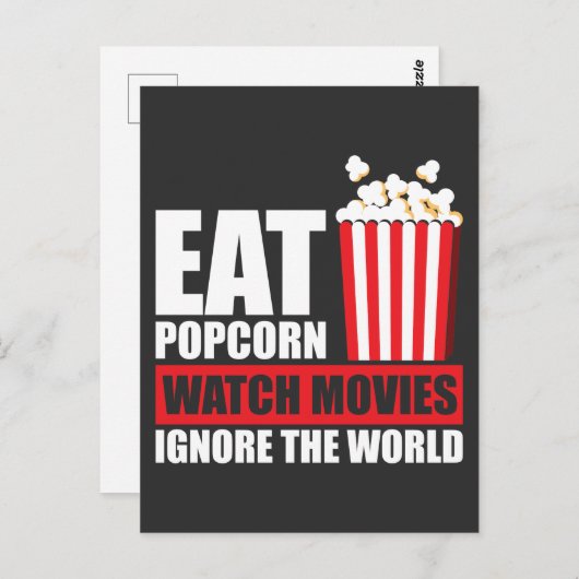ポップコーンの世界映画を無視 ポストカード (正面/裏面)