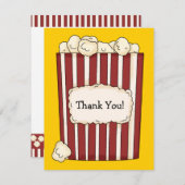 ポップコーンの平らなサンキューカード サンキューカード (正面/裏面)
