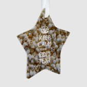 ポップコーンの平静そしてあなたの文字を保って下さい オーナメント (正面)