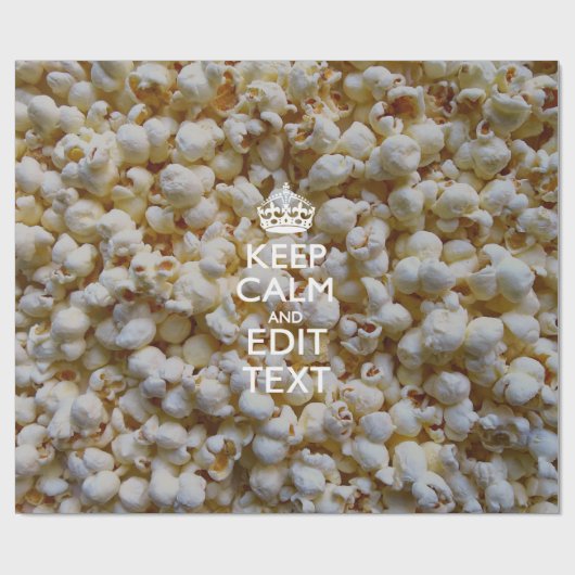 ポップコーンの平静そしてあなたの文字を保って下さい ラッピングペーパー (フラット)
