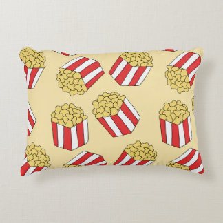 ポップコーンの手描き、カラフルのシームレスなパターン。 アクセントクッション