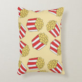 ポップコーンの手描き、カラフルのシームレスなパターン。 アクセントクッション (正面(垂直))