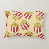 ポップコーンの手描き、カラフルのシームレスなパターン。 アクセントクッション (裏面)