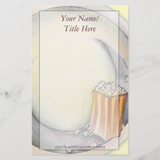 ポップコーンの文房具 便箋 (正面)