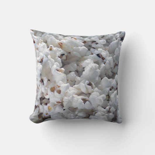 ポップコーンの白いパターン クッション (正面)