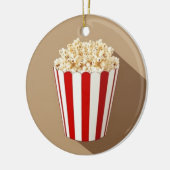 ポップコーンの背景（茶色） セラミックオーナメント (左)
