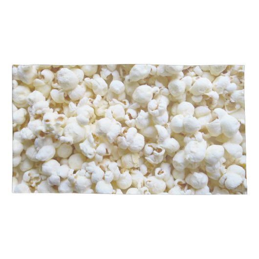 ポップコーンの質の写真撮影およびレトロは縞で飾ります 枕カバー (裏面-左)