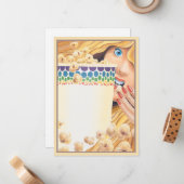 ポップコーンの© ノートカード (正面/裏面インサイチュ)