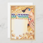 ポップコーンの© ノートカード (正面/裏面)