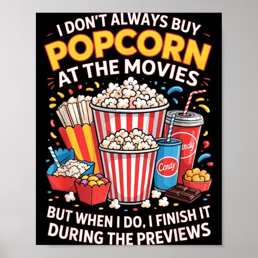 ポップコーンを買わない フィルム 映画 フード 夜のスナック ポスター (正面)