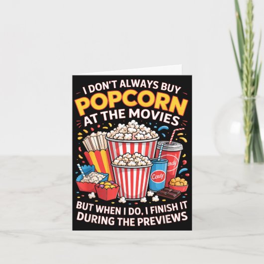 ポップコーンを買わなくても映画の夜のスナック カード (正面)