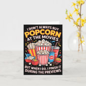 ポップコーンを買わなくても映画の夜のスナック カード (黄色い花)