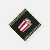 ポップコーンアイボールハロウィーン右ナイトパーティーの好意 スタンダードカクテルナプキン (角)