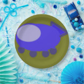 ポップコーンアニメパピー宇宙船プレート ペーパープレート (パーティー)