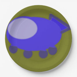 ポップコーンアニメパピー宇宙船プレート ペーパープレート