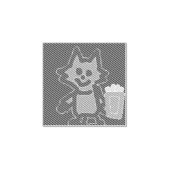 ポップコーンアニメ子猫スタンプ ラバースタンプ (インプリント)