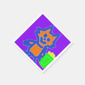 ポップコーンアニメ紙ナプキンス スタンダードカクテルナプキン (角)