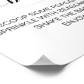 ポップコーンエレガントバー結婚白黒 ポスター (角)