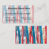 ポップコーンコットンキャンディフェアフラグ 名刺 (正面/裏面)