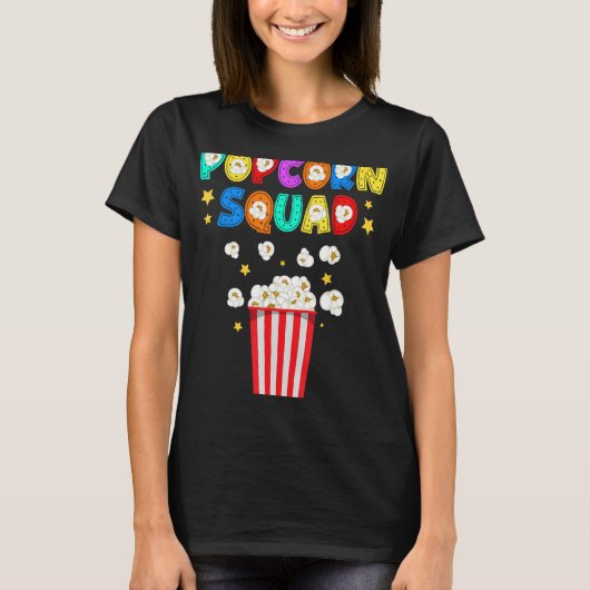 ポップコーンスクワッドシアターラバーシアターおたく Tシャツ (正面)