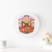 ポップコーンタイム映画映画の愛好家 ラージ壁時計 (ホーム)