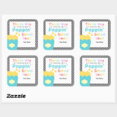 ポップコーンテーマ先生年度末お礼 スクエアシール (シート)