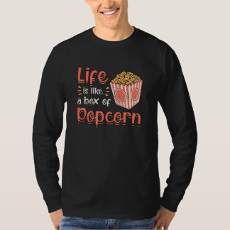 ポップコーンデイシネマスナック映画ポップ・アートのフィルムギフトアイディア Tシャツ