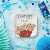 ポップコーンドードルムービーアウトドアパーティー誕生日 ペーパープレート (パーティー)