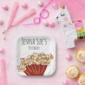 ポップコーンドードルムービーアウトドアパーティー誕生日 ペーパープレート (パーティー)