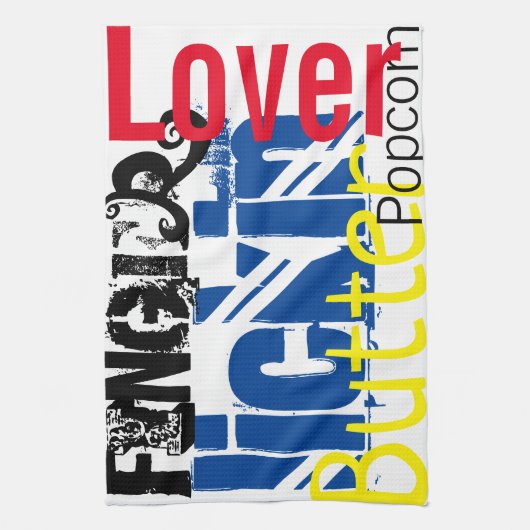 ポップコーンバター映画ナイトタオル キッチンタオル (縦)