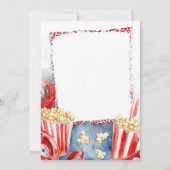 ポップコーンバックヤードムービーナイトバースデーパーティー 招待状 (裏面)