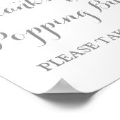 ポップコーンバーサインピンクウォーター色フローラ ポスター (角)