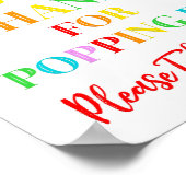 ポップコーンバーサイン レインボー コンフェッティ ポスター (角)