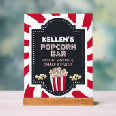 ポップコーンバー – アクリルテーブルパーティーのサイン アクリルサイン (ニュートラル)