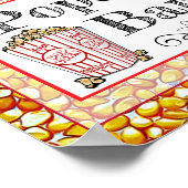 ポップコーンバー ウェディングまたはベビーシャワー サイン ポスター (角)