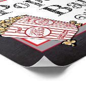 ポップコーンバー ウェディングまたはベビーシャワー サイン ポスター (角)